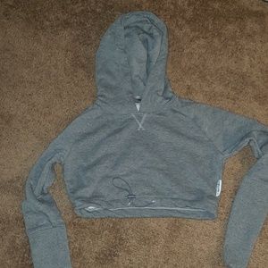 Gymshark cropped hoodie gray size small NEVER WORN